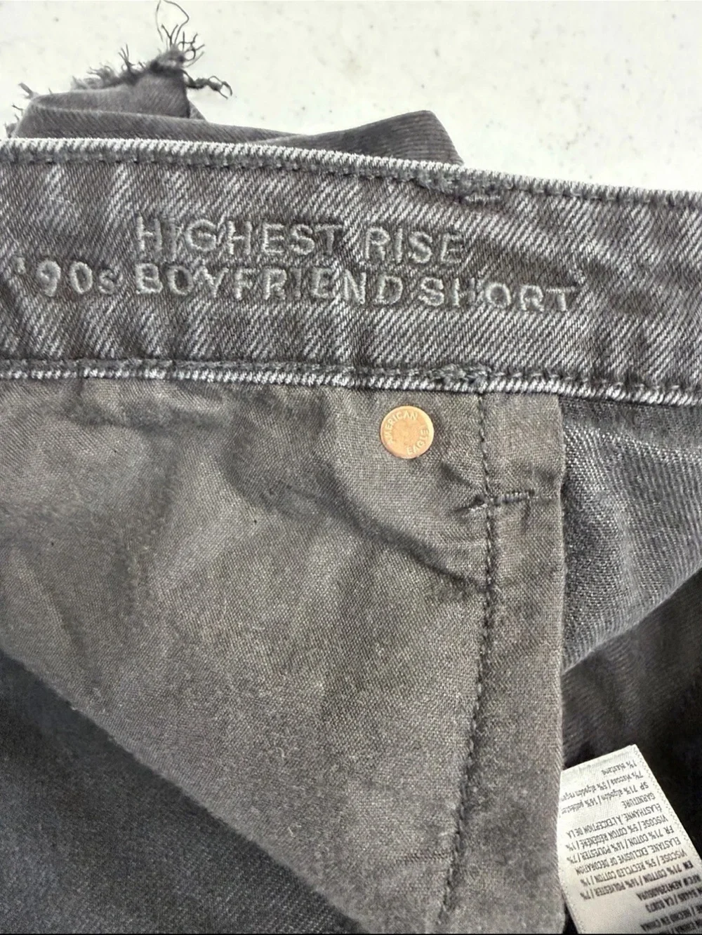 American Eagle Black Highest Rise Mom Short Women's Plus Size 18 NWT